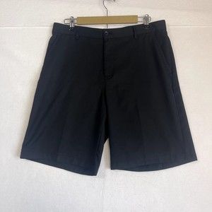 Izod Golf Mens Size 34 Black Polyester Shirt Grip Waist Shorts Breathable Pocket